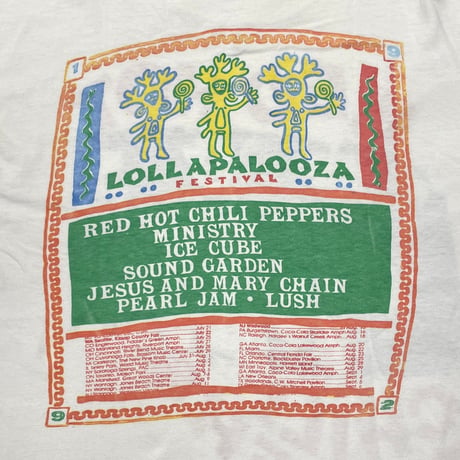 RED HOT CHILI PEPPERS PORTRAIT LOLLAPALOOZA 1992 WHITE FITS L-XL 5925