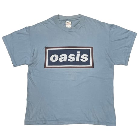 OASIS DEFINITELY MAYBE LIGHT BLUE HANES LARGE 6280