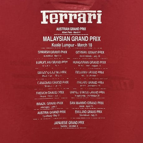 Marlboro Ferrari WORLD GRAND PRIX RED FITS XL