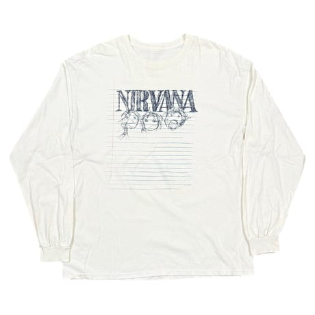 NIRVANA Y2K 1997 NOTE LS WHITE FITS XL 0147