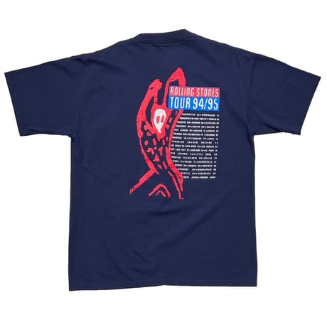 THE ROLLING STONES FRONT MEMBER PORTRAIT VOODOO LOUNGE 94/95 NAVY BROCKUM XL 0769
