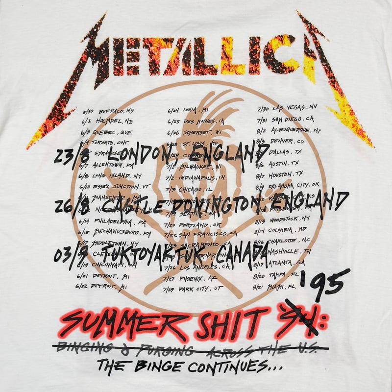 METALLICA LIVE SHIT BINGE & PURGE 1995 WHITE EU