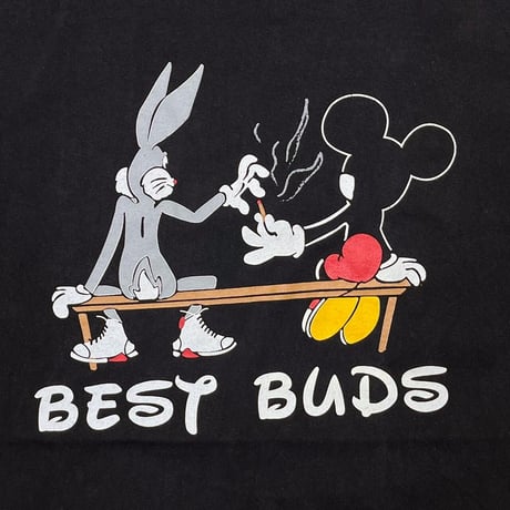 OLD&VINTAGE 00s BEST NUDS BUGS BUNNY & MICKEY PARODY FITS LARGE 0316