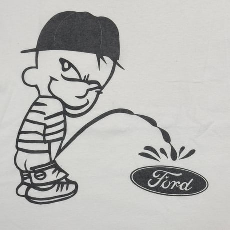 OLD & VINTAGE KID PISS Ford LOGO WHITE Hanes XL 7795