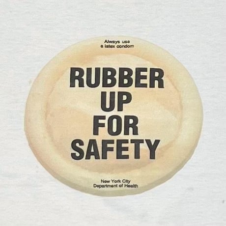 OLD&VINTAGE RUBBER UP FOR SAFETY WHITE SCREEN STARS LARGE 3240