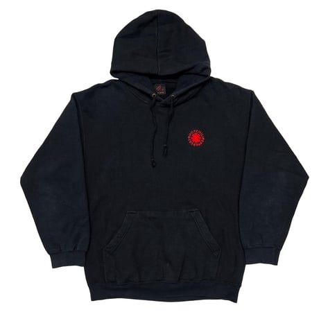 RED HOT CHILI PEPPERS FRONT EMBROIDERY LOGO HOODIE BLACK MEDIUM 1179