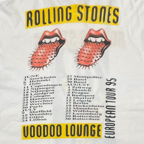 ROLLING STONES VOODOO LOUNGE 1995 BOOTLEG WHITE HANES XL 8179