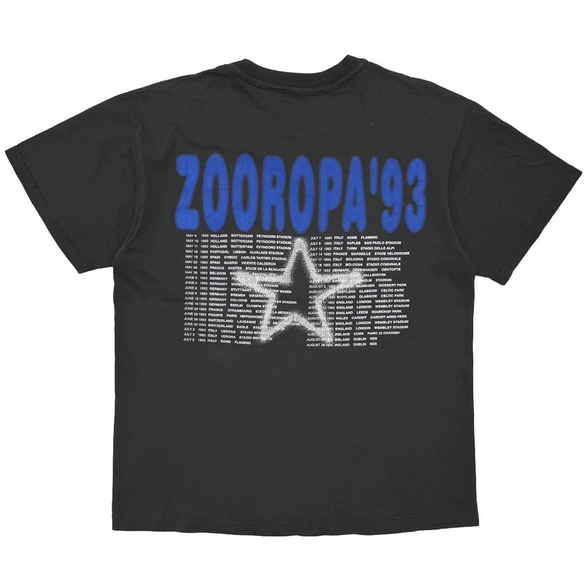 U2 ZOOROPA 1993 THERMOGRAPHY FITS LARGE 5398 |