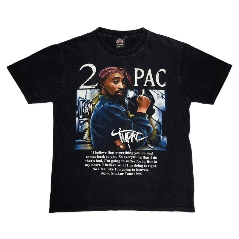 正規品 2PAC MEMORIAL DOUBLE SIDE OFFICIAL 2PAC DOUBLESIDE ROCK@TEES TAG LARGE 8801 | grea