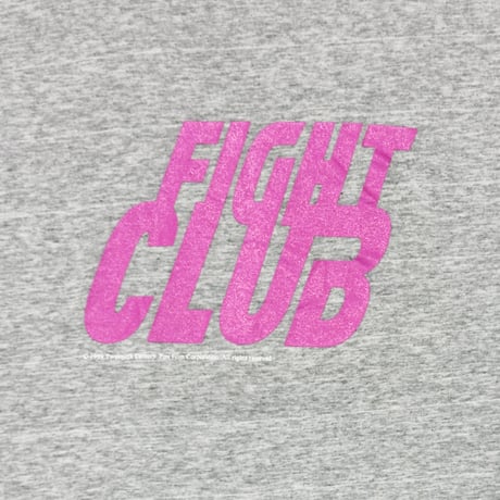 FIGHT CLUB 1999 PINK TEXT LOGO ASH GREY FITS XL 4454
