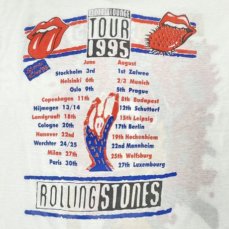 ROLLING STONES VOODOO LOUNGE TOUR 1995 WHITE FITS XL 0510
