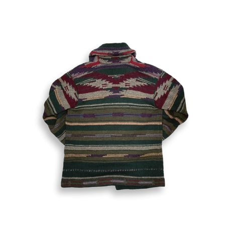 LAST OF STORE POLO BY RALPH LAUREN HADKNIT NATIVE GOWN COAT LARGE 1904