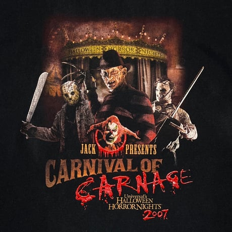 UNIVERSAL STUDIOSHALLOWEEN HORROR NIGHT CARNIVAL OF CARNAGE 2007 2XL 2574