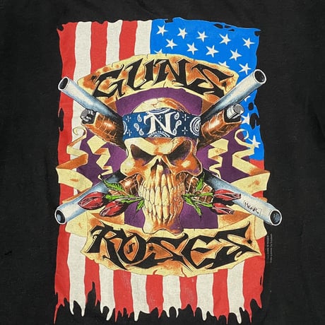 GUNS N' ROSES 1991 FLAG & SKULL 91-92 TOUR BROCKUM XL 0277