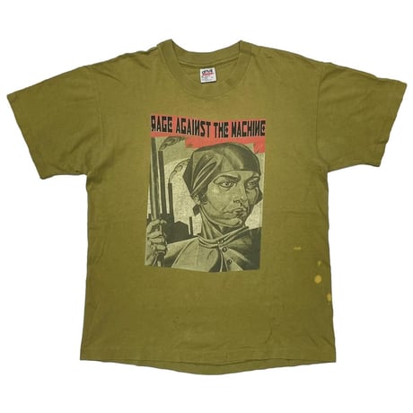 RAGE AGAINST THE MACHINE UNITED NATIONS REPORT 1980 SAGE GREEN anvil LARGE 8142