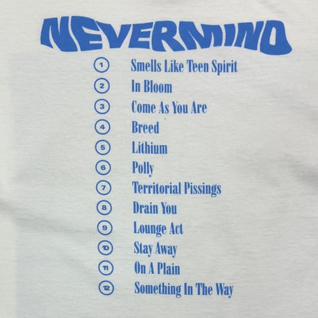 NIRVANA NEVERMIND WHITE GIANT LARGE 3011