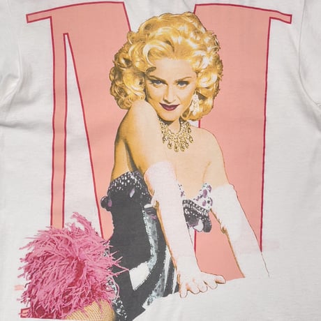 MADONNA 1992 DOUBLE SIDE WHITE HANES LARGE 0984