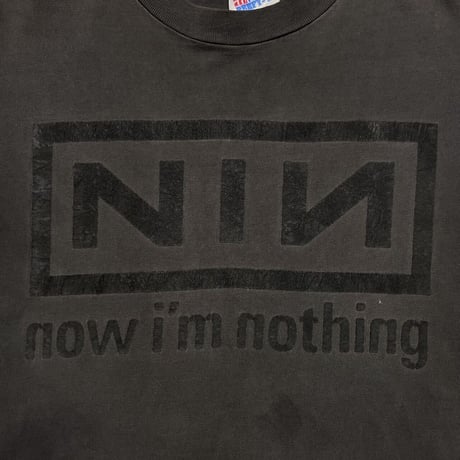 NINE INCH NAILS now i'm nothing TONAL TEXT Hanes LARGE 8531