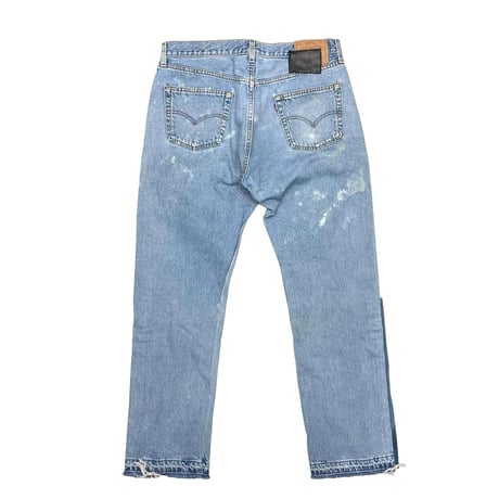 greatLAnd GRUNGEMAN DENIM REPRODUCT LEVI'S 501 W88 L79.5 1