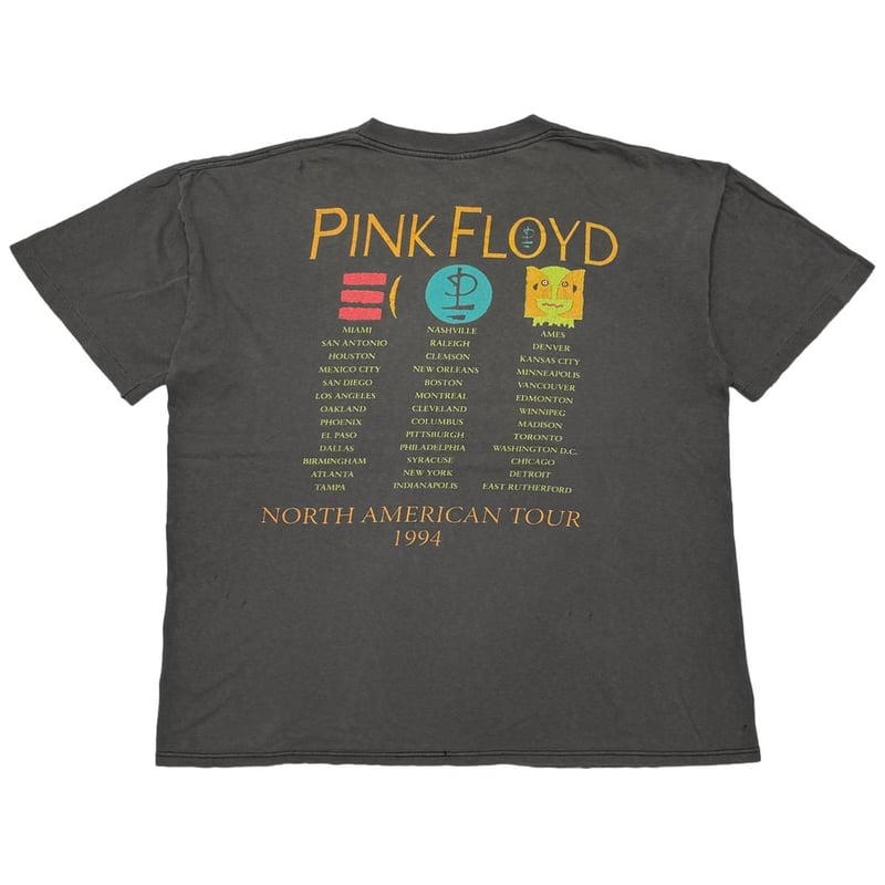 トップス PINK FLOYD NORTH AMERICAN TOUR 1994 PINK FLOYD NORTH AMERICAN TOUR 1994 ORANGE PRIN