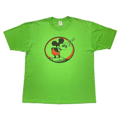 OLD & VINTAGE MICKEY PARODY GANJA TEE GREEN JERZEES XL 6739