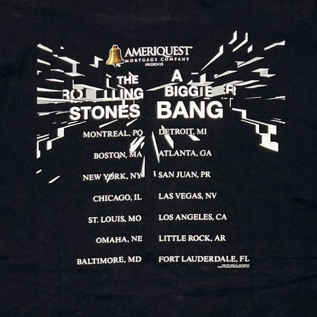 THE ROLLING STONES 2005-2006 BIGGER BANG BLACK ANVIL XL 5489