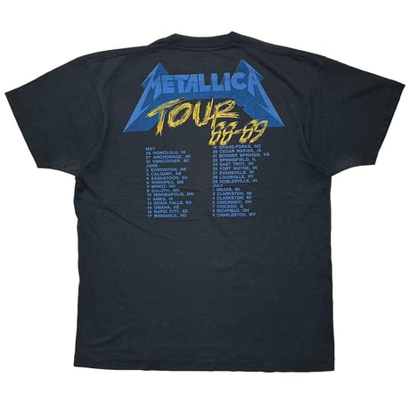 METALLICA AND JUSTICE FOR ALL TOUR 88-89 FITS LARGE 5724