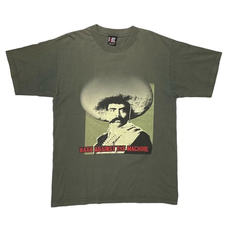 RAGE AGAINST THE MACHINE 1997 EMILIANO ZAPATA TEE OLIVE GIANT LARGE 7312