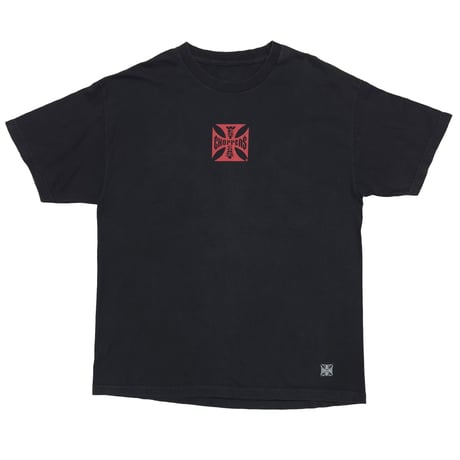 WEST COAST CHOPPERS IRON CROSS AUSTIN BLACK x RED FITS XL 5908