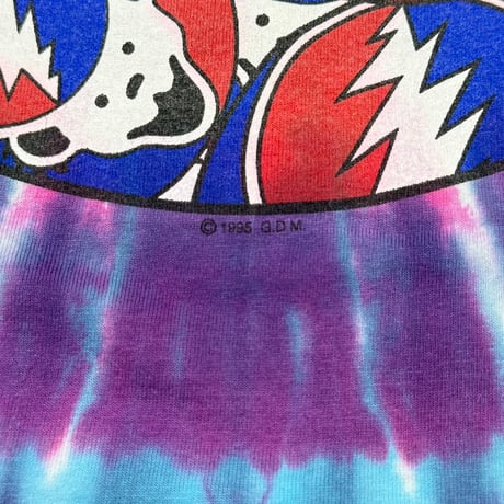 GRATEFUL DEAD 1995 DEAD BEAR LOGOS TIE DYE anvil LARGE 6781