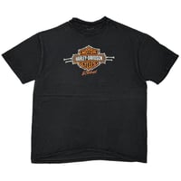 HARLEY DAVIDSON BONE EMBLEM BACK EAGLE OAKLAWN BLACK XL 5468