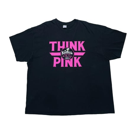 PEANUTS Knott's BERRY FARM THINK PINK BLACK FITS XXL 4360