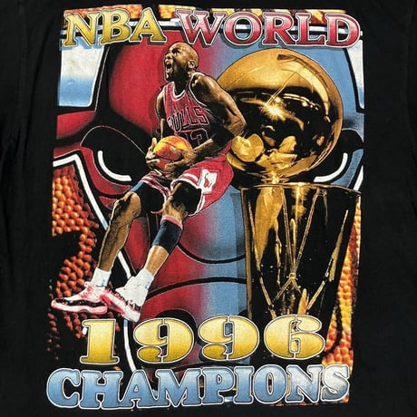 CHICAGO BULLS 1996 CHAMPIONS RAP DESIGN EVANS XXL 7758