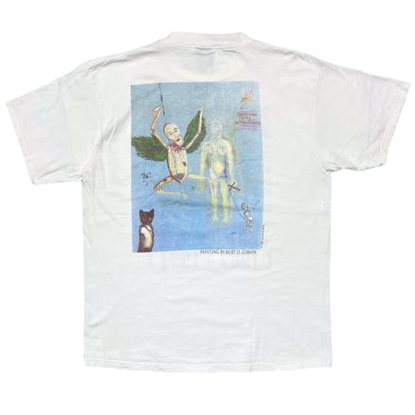 NIRVANA KURT COBAIN MEMORIAL ADULT WHITE GIANT by TULTEX XL 7053