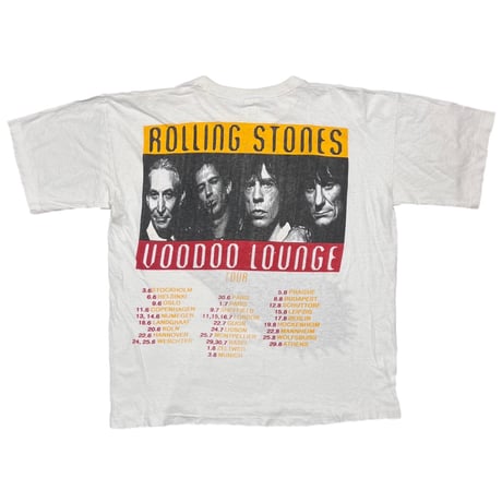 ROLLING STONES VOODOO LOUNGE SPIKE TONGUE BOOTLEG WHITE FITS L-XL 8501