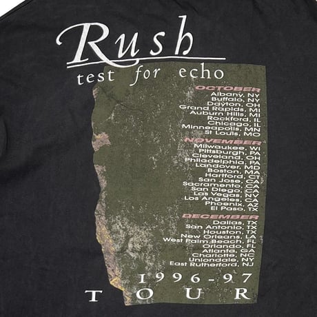 RUSH TEST FOR ECHO 1996-97 TOUR Hanes XL 1657
