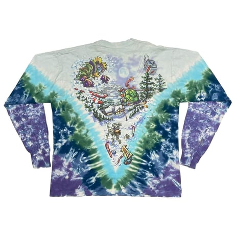 GRATEFUL DEAD 1996 DEAD BEAR SKI LS TIE DYE FRUIT OF THE LOOM XL