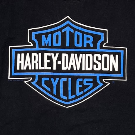 HARLEY DAVIDSON ISLAND RIDERS EAGLE BLUE FIRE FLAME LS LARGE 5111