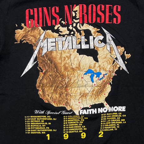 METALLICA x GUNS N' ROSES TOUR 1992 BROCKUM LARGE 6613