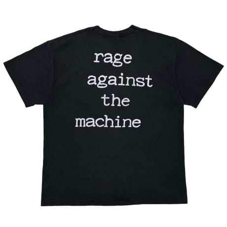 RAGE AGAINST THE MACHINE BURNING MONK BACK TEXT FRUIT OF THE LOOM XL 5136