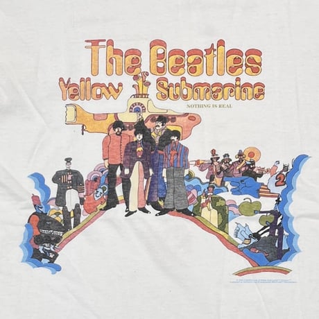 THE BEATLES YELLOW SABMARINE NOTHING IS REAL WHITE GILDAN XL 1811