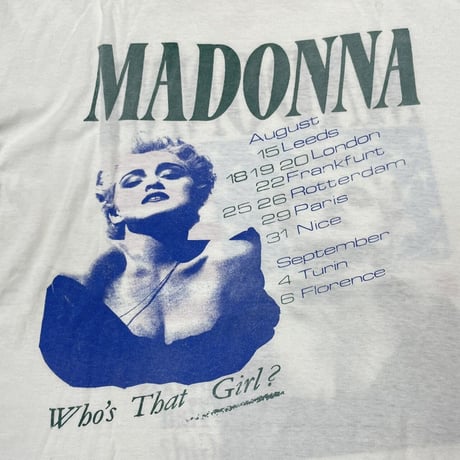 MADONNA Who's That Girl ? WORLD TOUR 1987 WHITE FITS XL 9363
