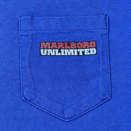 Marlboro UNLIMITED COYOTE POCKET TEE BLUE FITS LARGE 6