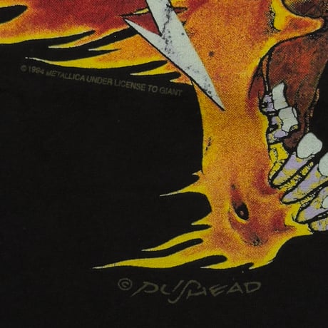 METALLICA PUSHEAD SIDE FLAME SKULL FRUIT OF THE LOOM XL 6780