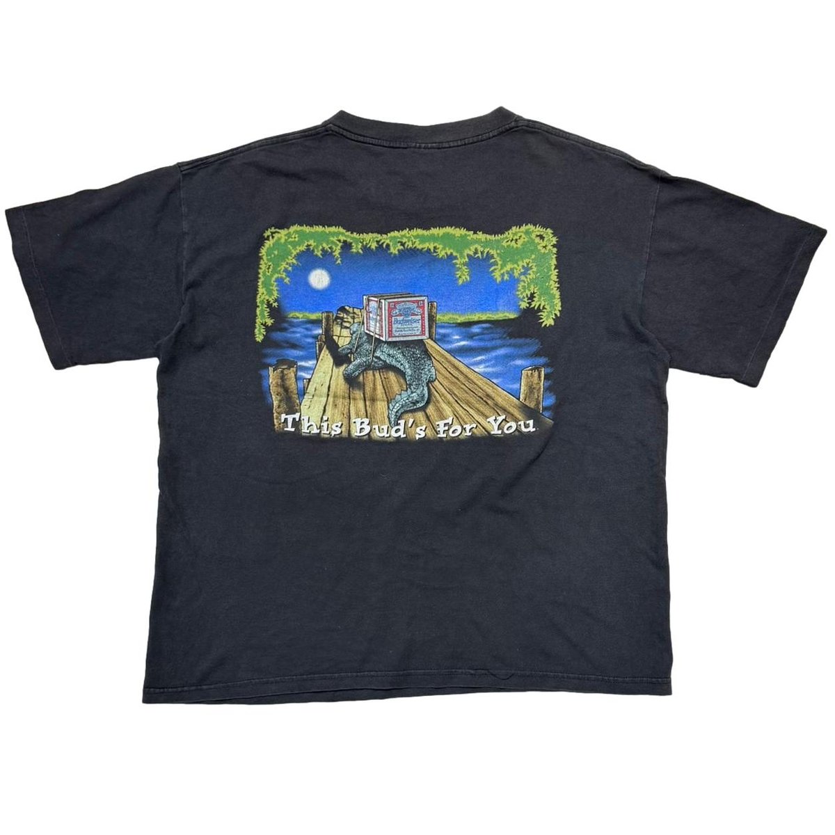 XL‼️Budweiser 1996 FROGS CROCODILE 鬼フェード