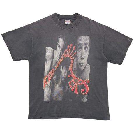 RED HOT CHILI PEPPERS 1990 CURVING LOGO MONOCHROME MEMBER SOF TEE XL 5834