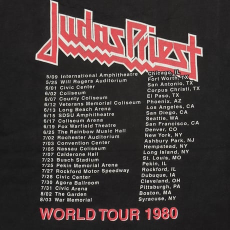 JUDAS PRIEST WORLD TOUR 1980 DELTA XL 6837