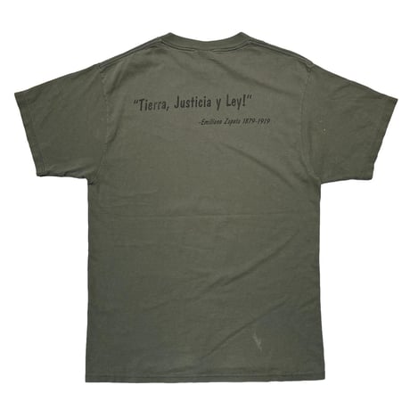 RAGE AGAINST THE MACHINE EMILIANO ZAPATA OLIVE GINAT BY TULTEX LARGE 5919