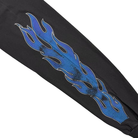 HARLEY DAVIDSON BLUE EMBLEM BLUE FLAME LS MANCUSO HANES XL 4950