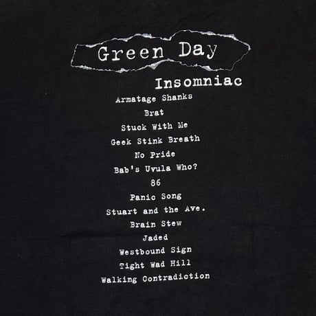 GREEN DAY 1995 Insomniac WILD OATS XL 4544